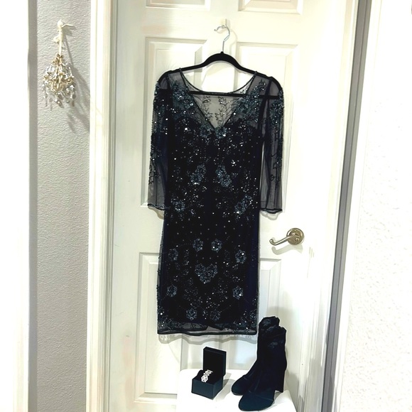 Patra Dresses & Skirts - Simply Stunning Sequined Cocktail Dress NWT Black/Gunmetal